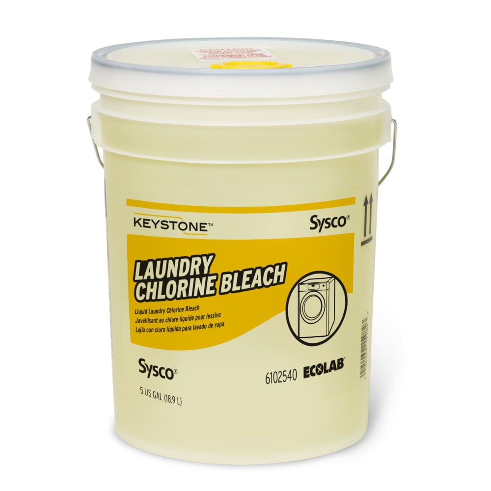 GuestSupply US Keystone Laundry Chlorine Bleach, 5 Gallon, 6102540